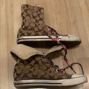 Coach high tops with warm sherling inside